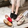 Autumn Flat Bottomed Cattle Tendon Soft Bottomed Plush Cotton Pregnant Women Ladies Lazy Casual Shoes