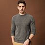 Autumn Height Solid Color Knitted Close-Fitting Men's round Neck Long Sleeve Sweater