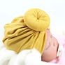 Cotton Solid Color With Donuts Knotted Newborn Headscarf