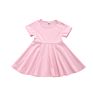 Baby Girl Cotton Dress Girls Short Sleeve Soild Color Dresses Boutique Girls Skirts