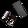 Baellerry Black Long Wallet Men Pu Leather Wrist Rfid Wallet Minimalist Zipper Card Holder Wallet Men Purse