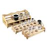 Bamboo Wine Cup Holder Condiments Rack Red Wine Cup Holder Bamboo Tray