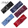 Bandana Headband Bohemia Elastic Hairband with Cashew Printing Soft Cross Paisl Hair Accessories for Women