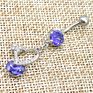 Bbr-114 Piercing Jewelry Belly Button Ring Purple Violet Heart Diamond Women Zodiac Violet Flower Belly Rings