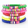 Beach Style Colorful Friendship Bracelet Teen Girls Cute Handmade Rubber Disc Bead Polymer Clay Bracelets Bangles Jewelry