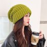 Beanie for Women Hat Knitted Acrylic Wool Hat Warm Cotton Bonnet Cap Female Hats for Girl