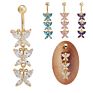 Belly Button Nail Medical Butterfly Shape Navel Nail Piercing Jewelry for Woman