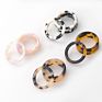 Big Square Geometric Aesthetic Women Jewelry Twisted Braided Leopard Chunky Korean Marble Resin Rings
