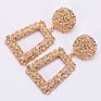 Big Vintage Earrings for Women Gold Color Geometric Statement Earring Earing Hanging Black Yellow Red Jewelry
