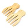 Biumart Eco-Friendly Salad Hands Bamboo Slad Server Set Simple Salad Tools Hand Sever Set