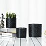 Black Marble Grain Small Indoor round Modern Plant Pots Flower Pots Buy Plant Pots