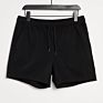 Black Shorts Men Cotton Mix Spandex Gym Shorts