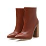 Block High Heel Chunky Pointed Toe Women Boots Lady Shoes Stilettos Ankle Boot