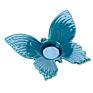 Blue Glazed Butterfly Shape Candle Holder Ceramic Candle Stick