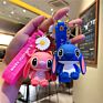 Blue Pink Color Cartoon Stitch Key Ring Cute Doll Car Bag Pendant Couple Keychain Creative Lover Children Birthday Small Gifts