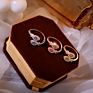 Blue Zirconia Turkish Evil Eyes Open Ring Adjustable Rose Gold Plated Double Evils Eyes Finger Ring