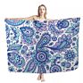 Blue/Purple Paisley with Mandala Pattern Beach Sarongs Soft Beachwear Comfortable Vogue Hawaiian Sarongs Beach Pareo