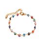 Bohemian Colorful Eye Beads Anklets for Women Gold Color Ocean Beach Ankle Bracelet Foot Leg Chain Jewelry