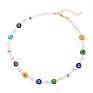Bohemian Colorful Pearl Beaded Evil Eyes Necklaces Multicolored Beads Demon Eyes for Women