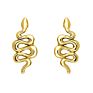 Bohemian Earrings Jewelry 925 Sterling Silver 18K Gold Plated Ear Cuff Snake Stud Earrings