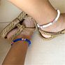 Bohemian Polymer Clay Tiny Bead Beach Anklet Handmade Adjustable Colorful Bracelet Vinyl Disc Anklet for Women