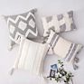 Bohemian Tufted Boho Cushion Cover Set Fringe Pillow Cover Geometric Pillowcase for Sofa