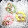 Bpa Free Baby Wooden Toys Teether Infant Baby Rattle