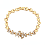 Brace-482 Xuping Jewelry Elegant, and Delicacy Crystal Flower 18K Gold Brace-482 Simple and Versatile Lady Bracelet