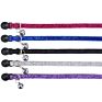 Breakaway Buckle Pet Collar Soft Velvet Colorful Sparkles Glitter Cat Collar with Bell