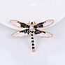 Brooch Enamel Drip Oil Dragonfly Brooch Corsage Female with Rhinestone Dragonfly Pins