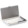 Brush Surface Business Card Use Silver Metal Stainless Steel Card Holder