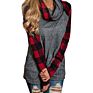 Buffalo Plaid Cowl Neck Sweater