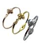 Camellia Rose Flower Diamond Jewelry Gold Plated Bracelet Rhinestone Bangle Bracelet for Women Wedding