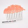 Canyuan Leaves Feathers Hair Combs Decorative Plastic Classical Tortoiseshell Cellulose Acetate Combs