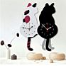 Cartoon Cute Tail Wagging Cat Clock Acrylic Creative Wall Decoration for Children's Room