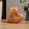 Carved Wood Crafts Gifts Engraved Olive Wood Heart Table Decoration for Couple Anniversary Valentines Gifts
