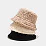 Casual Lamb Hair Fisherman Hat Light Plate Warm Fuzzy Plush Basin Bucket Hat