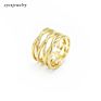 Casual Wear Rings Lady Accessories Chunky Rings Gold Ring