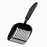 Cats Litter Shovel with Metal Tabs/Round Teeth Deep Sholve Sifter Litter Scoops Durable Pet Kitty Litter Scooper in Aluminium