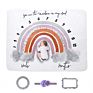 C'dear Photography Props 1-12 Months Double Sided Cotton Customized Memory Rainbow Minky Baby Private Label Milestone Blankets