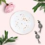 Ceramic Gold Chic Engagement Bride Anniversary Wedding Gift Ring Jewelry Trinket Dish