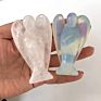 Chakras Reiki 3 Inch Hand Carved Natural Rock Clear Quartz Crystal Angels