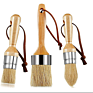 Chalk & Wax Paint Brush (Set of 3) for Diy Waxing & Painting Projects Natural Boar Bristles