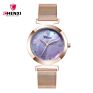 Chenxi 091M Famous Purple Girls Quartz Watch Vive Mesh Strap Waterproof Small Minimalist Business Hand Watch