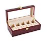 Cherry Watch Box Wooden Organizer 5 Slots Watch Display Case 5