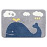 Children Designs Cartoon Hippo Pattern Printing Fluffy Printed Carpet Rugs Microfiber Non-Slip Bath Rug