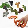 Children Early Educational Animal Toys Silicone Dinosaur Finger Puppet Set