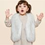 Children's Artificial Fur Vest Thickening Warm Solid Color Vest Children's Jacket Autumn And