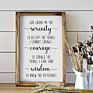 Christian Prayers Serenity Courage Wisdom Sign Christian Wall Art Wood Frame Decor Sign