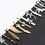 Chrome Stainless Tie Clips Guitar Lizard Dinosaur Bird Sword Pen Shape Tie Clip for Men Necktie Clips Pin for Mens Gift